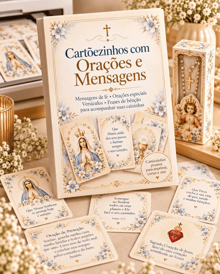 Capa do bônus 3: Cartõezinhos com Orações e Mensagens